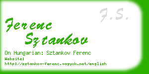 ferenc sztankov business card